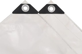 vidaXL Μουσαμάς 650 γρ./μ.² Λευκός 3 x 4 μ.