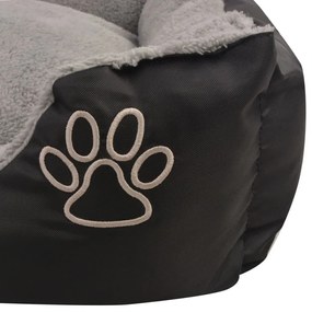 Κρεβάτι Σκύλου με Επενδυμένο Μαξιλάρι Μαύρο XL - Μαύρο