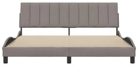 vidaXL Σκελετός Κρεβατιού Χωρίς Στρώμα Taupe 180x200 εκ. Υφασμάτινο