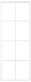 Συρόμενη Πόρτα Λευκή 76 x 205 εκ. από Γυαλί ESG / Αλουμίνιο - Λευκό