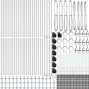 vidaXL Στύλος Περιφράξεων 52 pcs Γκρι Μέγεθος: 3,2 x 3,2 x 50 εκ.