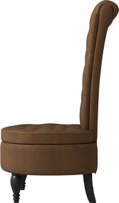 vidaXL Καναπέ με κουβέρτα Καφέ 56,5 x 70 x 110 εκ