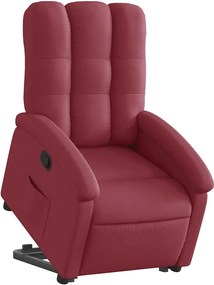 vidaXL Πολυθρόνα Ανακλινόμενη με Ανύψωση Μπορντό Υφασμάτινη