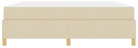 vidaXL Σκελετός Κρεβατιού με στρώμα Κρεμ 180 x 200 cm ύφασμα