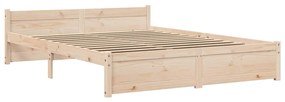 vidaXL Πλαίσιο Κρεβατιού 150 x 200 εκ. Μασίφ Ξύλο King Size