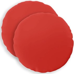 vidaXL Κάλυμμα Μαξιλαριού 2 pcs HEERLEN Κόκκινο Ø 30 cm Πολυεστέρας