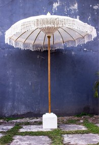 ΟΜΠΡΕΛΑ ΜΠΑΛΙΝΕΖΙΚΗ ΜΑΚΡΑΜΕ ΜΠΕΖ ΞΥΛO TEAK Φ200X250εκ. HM6035.01