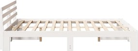 vidaXL Σκελετός Κρεβατιού Λευκό 140 x 200 cm Στερεά ξυλεία πεύκου