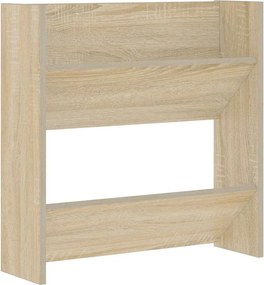 vidaXL Παπουτσοθήκη Τοίχου Sonoma Δρυς 60 x 18 x 60 εκ. Μοριοσανίδα