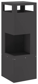 vidaXL Σχάρα Ξυλόφουρνου Τετράγωνη Μαύρη 35x35x100 εκ Ατσάλι