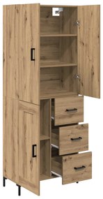 vidaXL Highboard Artisan Oak 69,5 x 34 x 180 εκ. Επεξεργασμένο ξύλο