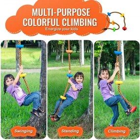 VEVOR 32 Rock Climbing Holds Climbing Rocks with Colored Climbing Rope Hardware