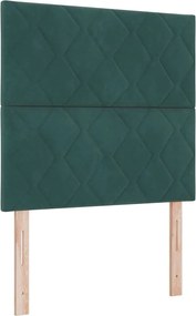 vidaXL LED κεφαλάρι Σκούρο Πράσινο 100 cm Τεχνητό Δέρμα