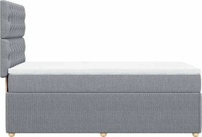 vidaXL Κρεβάτι Boxspring με Στρώμα Ανοιχτό Γκρι 80x200 εκ. Υφασμάτινο