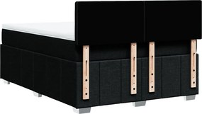 vidaXL Κρεβάτι Boxspring με Στρώμα Μαύρο 160x200 εκ. Υφασμάτινο