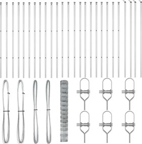 vidaXL Στύλος Περιφράξεων Γαλβανισμένο 50 x 1,4 μ Ατσάλι