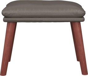 vidaXL Υποπόδιο Γκρι 45x29,5x35 εκ. από Συνθετικό Δέρμα