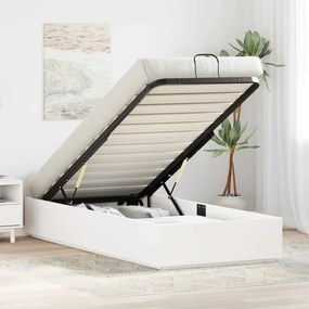 vidaXL Κρεβάτι Οθωμανικού Τύπου Λευκός 80 x 200 cm Στερεό πεύκο