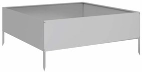 vidaXL Ζαρντινιέρα Υπερυψωμένη 100x100x25 εκ. Γαλβανισμένο Χάλυβα