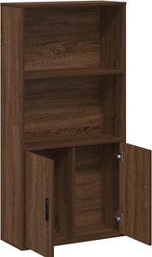 vidaXL Βιβλιοθήκη Καφέ Δρυς 60x24x120 εκ. από Επεξεργασμένο Ξύλο
