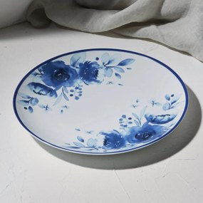 Πιάτο Ρηχό Πορσελάνινο 27cm Estia Home Art Blue Rose 07-16098