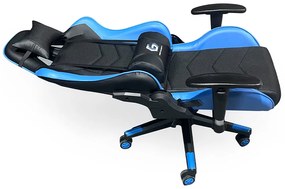 GEMBIRD GAMING CHAIR LEATHER BLACK/BLUE