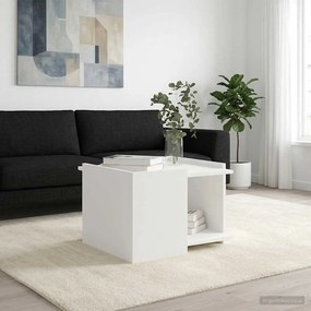 vidaXL Τραπεζάκι σαλονιού Λευκό 50,5 x 50 x 33 cm Επεξεργασμένο Ξύλο