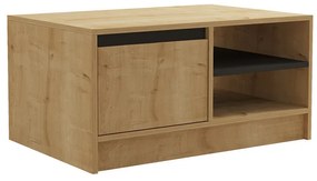 Τραπέζι σαλονιού Narli pakoworld σε oak απόχρωση 90x60x45εκ