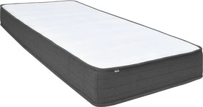 vidaXL Κρεβάτι Boxspring Σκούρο Γκρι 200 x 200 εκ. Υφασμάτινο