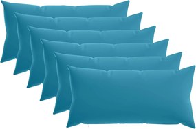 vidaXL Κάλυμμα Μαξιλαριού 6 pcs HEERLEN Γαλάζιο 40 x 80 cm Πολυεστέρας