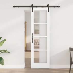 vidaXL Συρόμενη Πόρτα ORKDAL Λευκό 61 x 198.5 εκ. Ξύλο και μέταλλο