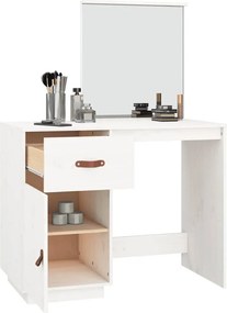 vidaXL Μπουντουάρ Λευκό 95x50x134 εκ. Μασίφ Ξύλο Πεύκου