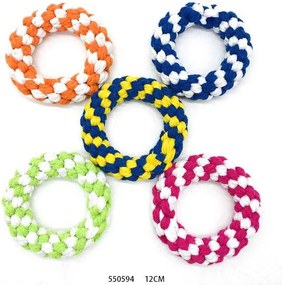 Παιχνίδι σκύλου κρίκος σχοινί - 12cm - 12pcs - 550594