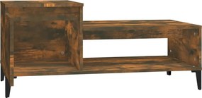 vidaXL Τραπεζάκι Σαλονιού Καπνιστή Δρυς 100x50x45 εκ. Επεξεργασμ. Ξύλο