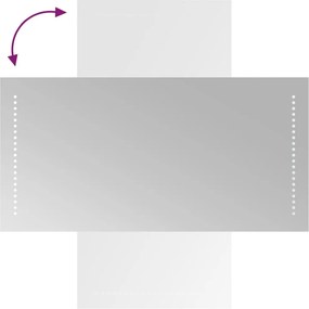 vidaXL Καθρέφτης Μπάνιου με LED 40x80 εκ.