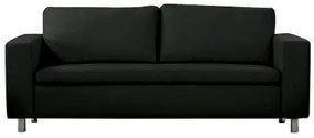 Καναπές Τριθέσιος ALAMO PU Μαύρο 199x85x82cm