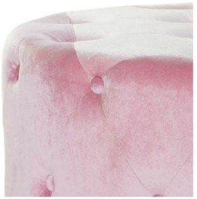 Υποπόδια DKD Home Decor Ροζ Velvet Ξύλο MDF Glam (2 pcs)
