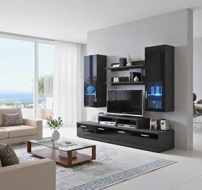 Σύνθετο Σαλονιού Milan-Μαύρο