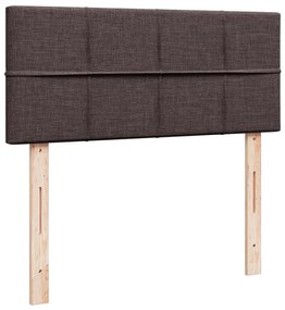 Κρεβάτι Boxspring με Στρώμα Σκούρο Καφέ 120x190 εκ Υφασμάτινο 3285830
