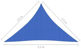 Πανί Σκίασης Μπλε 2,5 x 2,5 x 3,5 μ. 160 γρ./μ² από HDPE - Μπλε