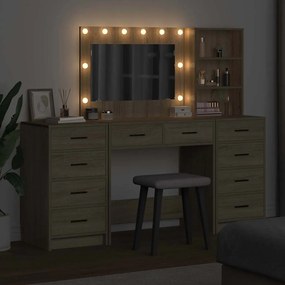 vidaXL Τραπέζι περιποίησης 3 pcs Δρύς Sonoma Επεξεργασμένο ξύλο