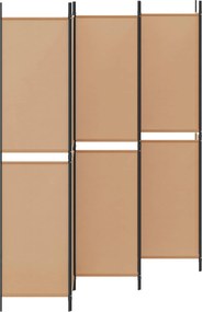 vidaXL Διαχωριστικό Δωματίου 6-Πάνελ Μπεζ 300 x 220 cm Ύφασμα