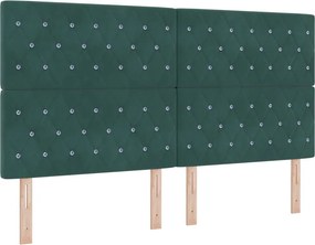 vidaXL Κεφαλάρι Σκούρο Πράσινο 180 cm Βελούδο