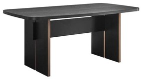 Τραπέζι 02-0491 180x95x75cm Black Oak Μελαμίνη