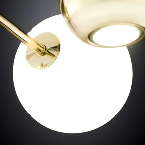 Κρεμαστό Πολύφωτο Moka 4xG9 Χρυσό με Οπάλ Γυαλί