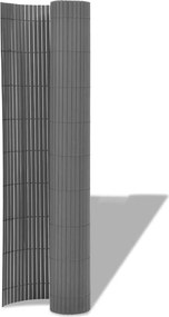 vidaXL Περίφραξη Κήπου Διπλής Όψης Γκρι 90 x 500 εκ. από PVC