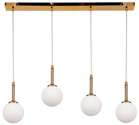 Φωτιστικό Οροφής - Ράγα 4016-4-RAIL 80x110cm 4xG9 Gold-White Inlight