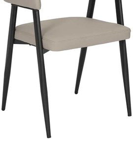 Πολυθρόνα Sezan pakoworld pu σε γκρι-μπεζ απόχρωση 56x55x78εκ