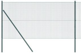 vidaXL Συγκολλητό Πλέγμα με 13 Δοκούς Πράσινο 1.4x25 μ Χάλυβα