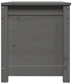 vidaXL Κουτί Αποθήκευσης Γκρι 80x40x45,5 εκ από Μασίφ Ξύλο Πεύκου